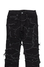 Boys Amos Navy Hoodie/Stacked Flare Jean Set