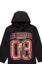 Boys Fields Black/Red Hoodie/Stacked Flare PU Jean Set