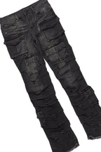 Boys Fields Navy Hoodie/Stack Flare Jean Set