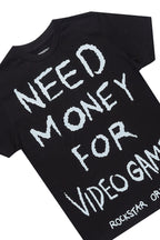 Boys M4 Video Games Black/White Graphic T-Shirt