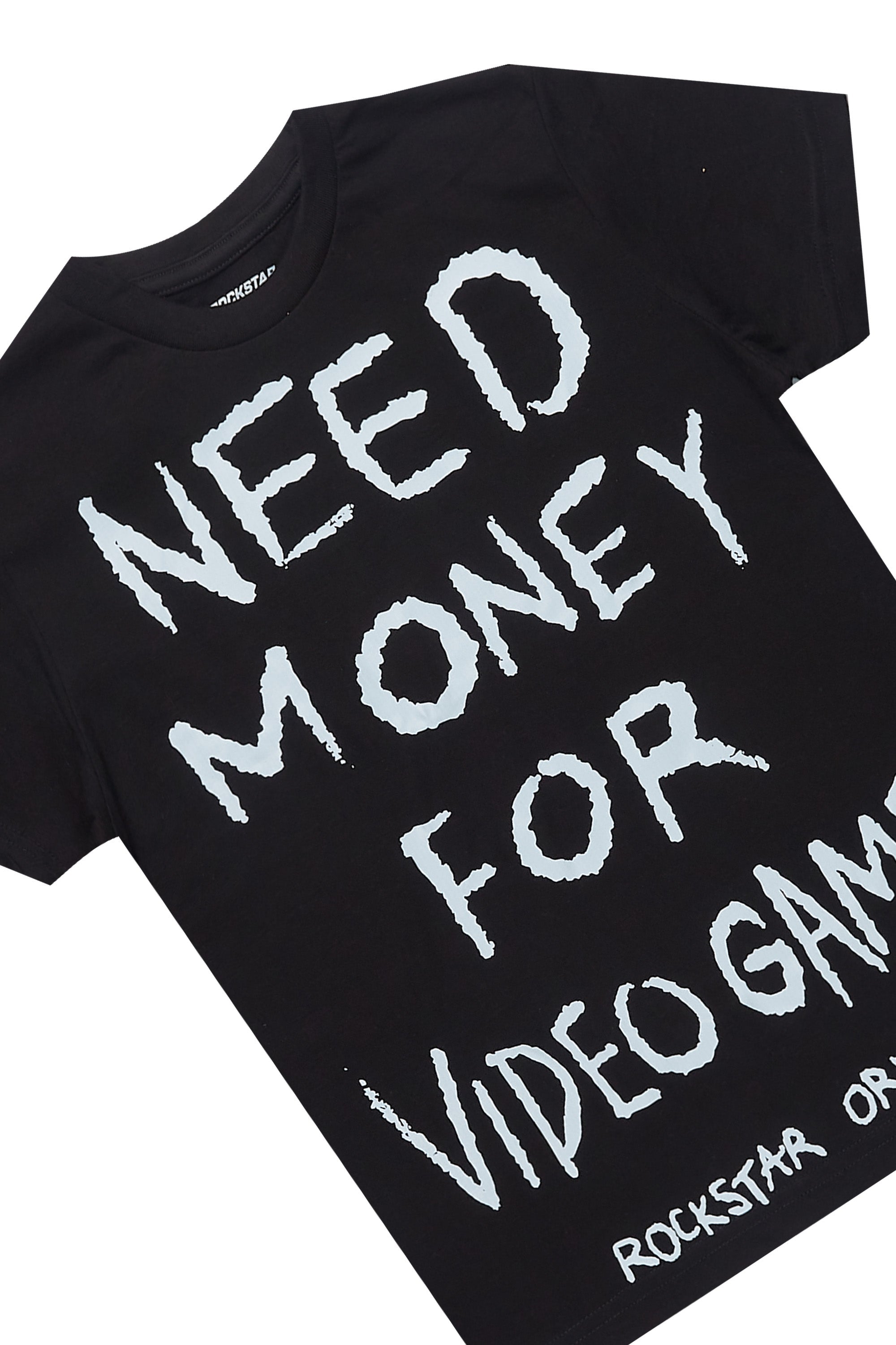 Boys M4 Video Games Black/White Graphic T-Shirt