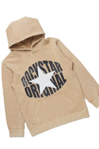 Boys Mabon Vintage Beige Hoodie/Stacked Flare Jean Set