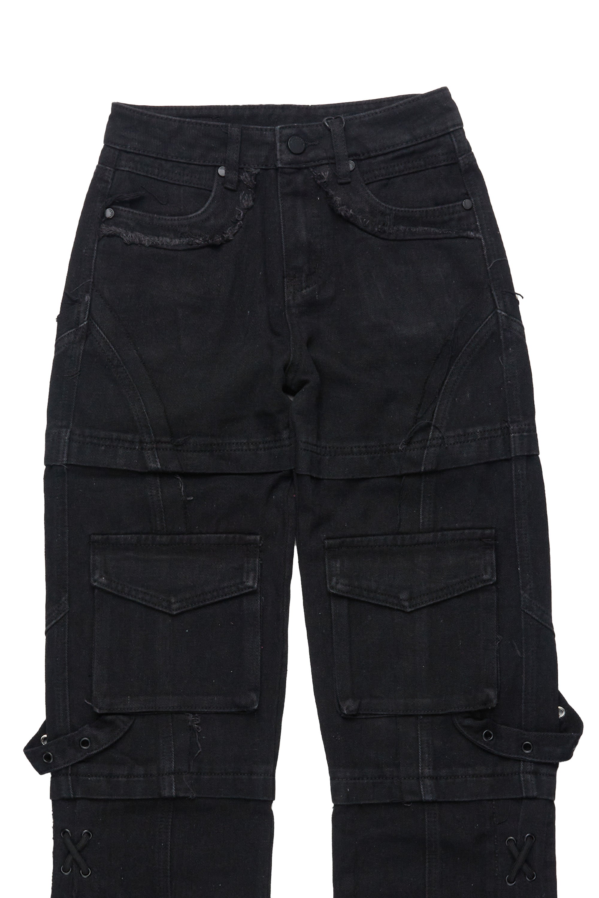 Boys Three Maxi Jet Black Baggy Fit Jean