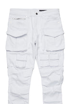 Gentry White Stacked Flare Jean