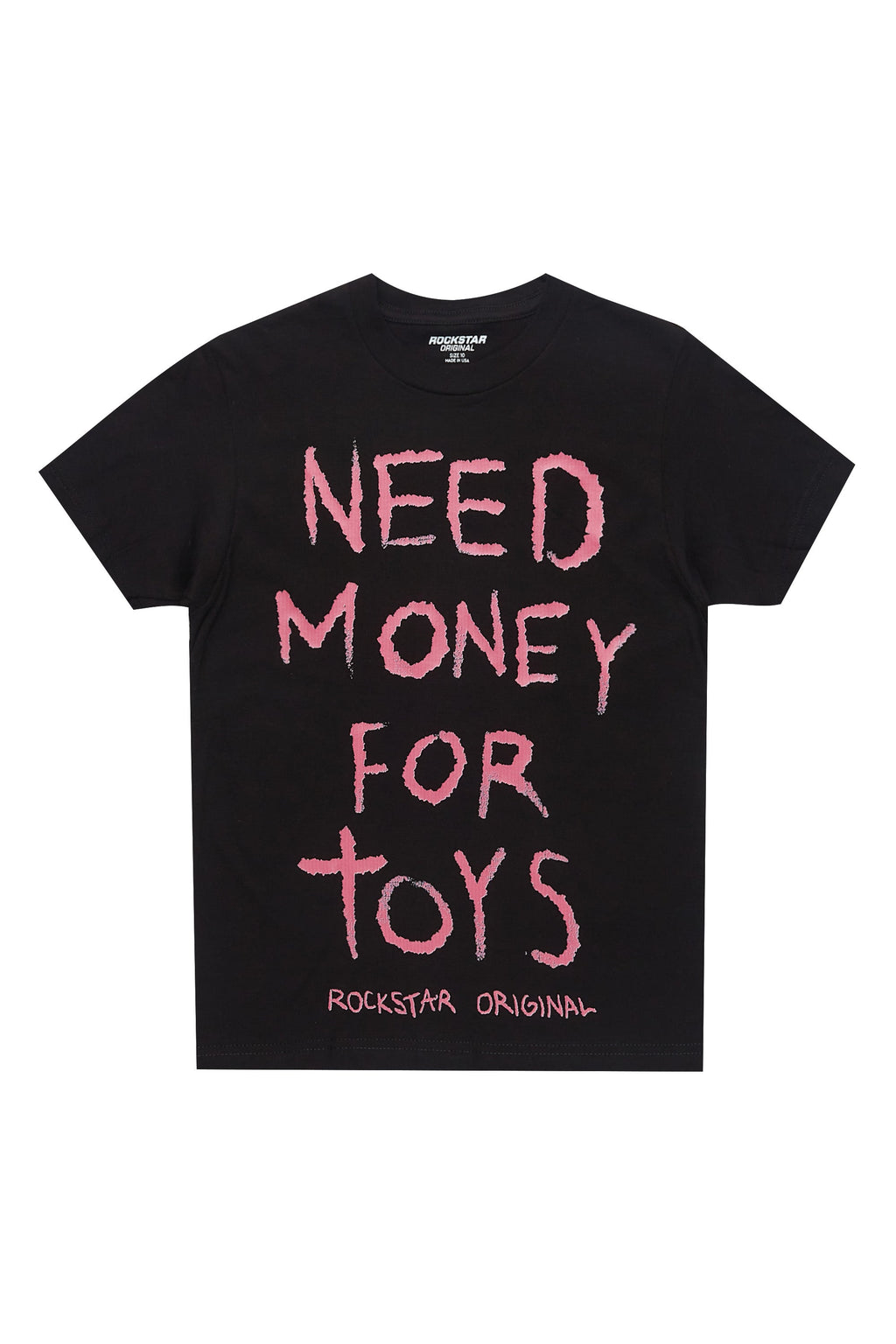 Girls M4 Toys Black/Pink Graphic T-Shirt