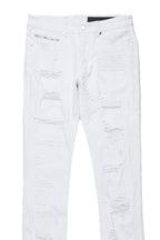 Holibert White Stacked Flare Jean