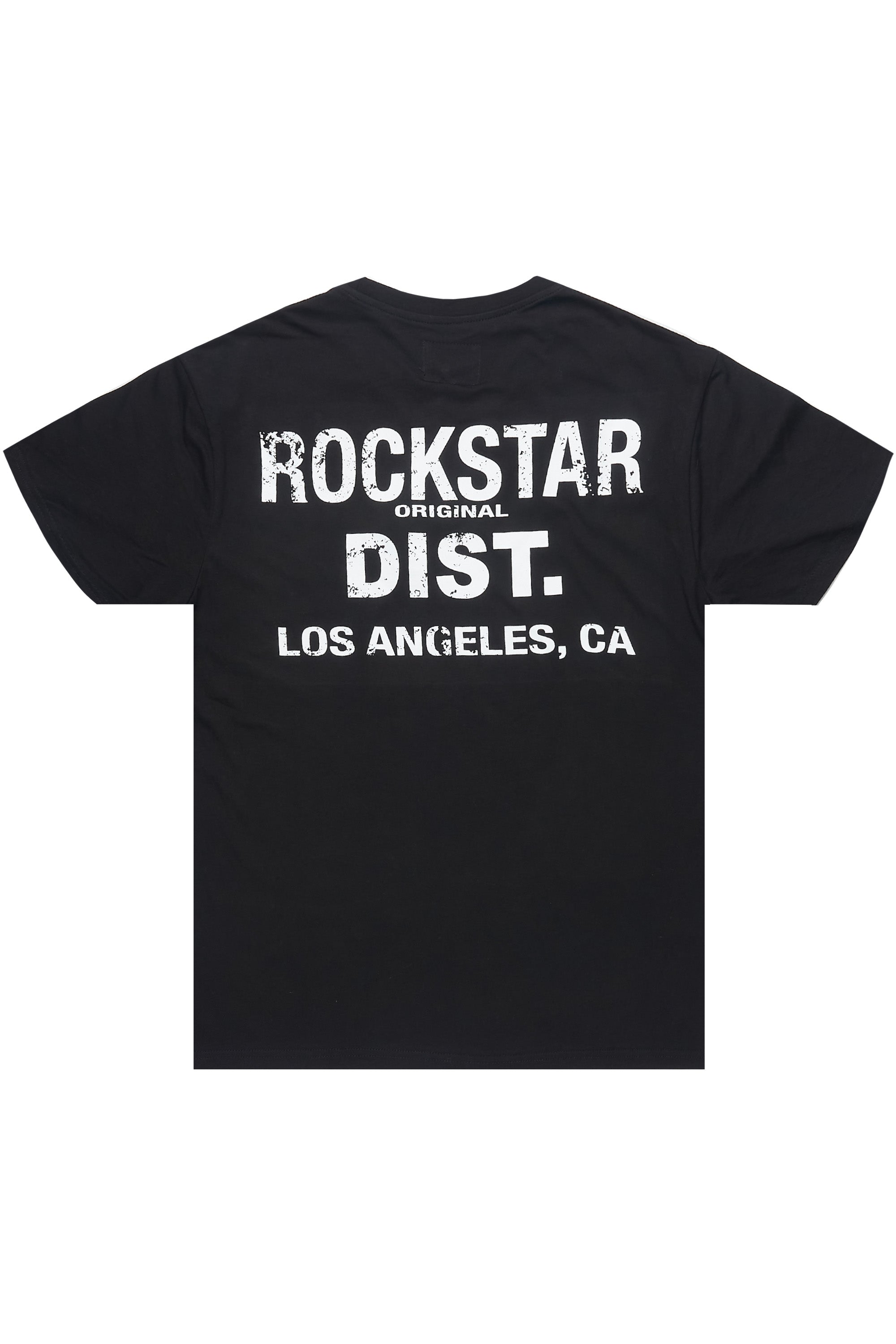 Raffer Black/White T-Shirt Cargo Shorts Set