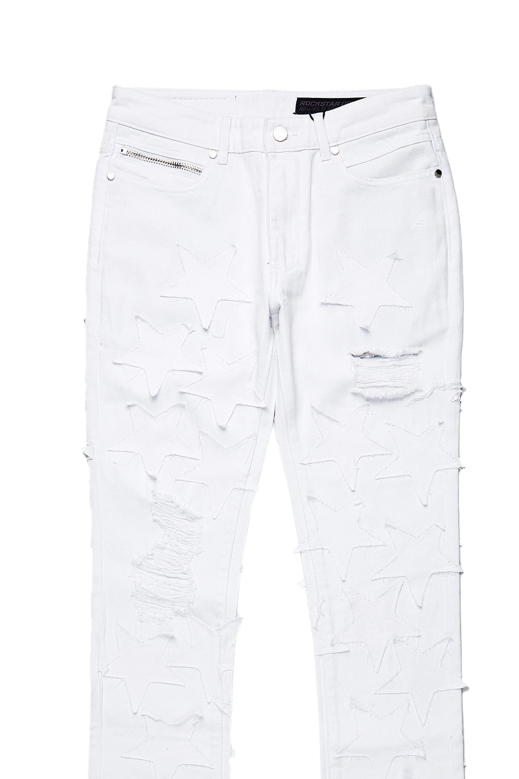StarLane White Stacked Flare Jean