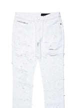 StarLane White Stacked Flare Jean