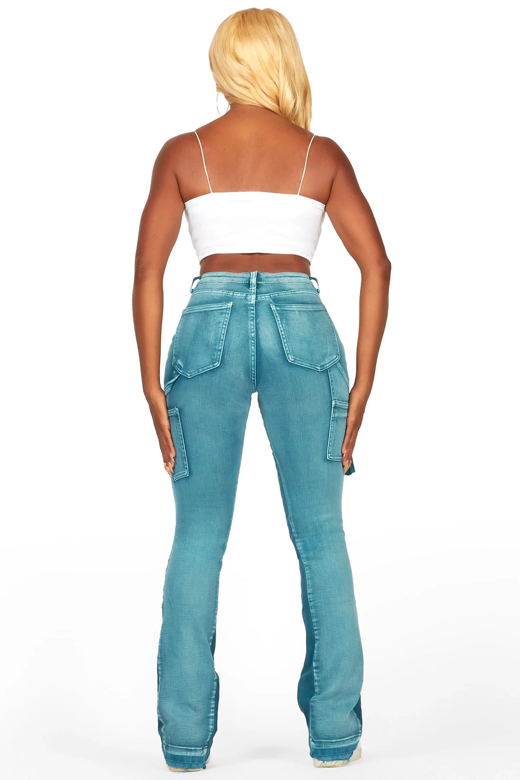 Galexus Blue Stacked Flare Jean
