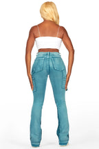 Galexus Blue Stacked Flare Jean
