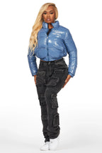 Chakelia Blue Puffer Jacket