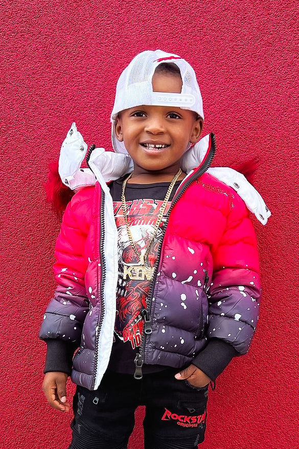 Kids Curry 2.0 Puffer Jacket- Red/Black