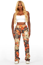 Juliana Orange Digital Camo Super Stacked Track Pant