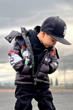 Kids Nash Puffer Jacket- Black
