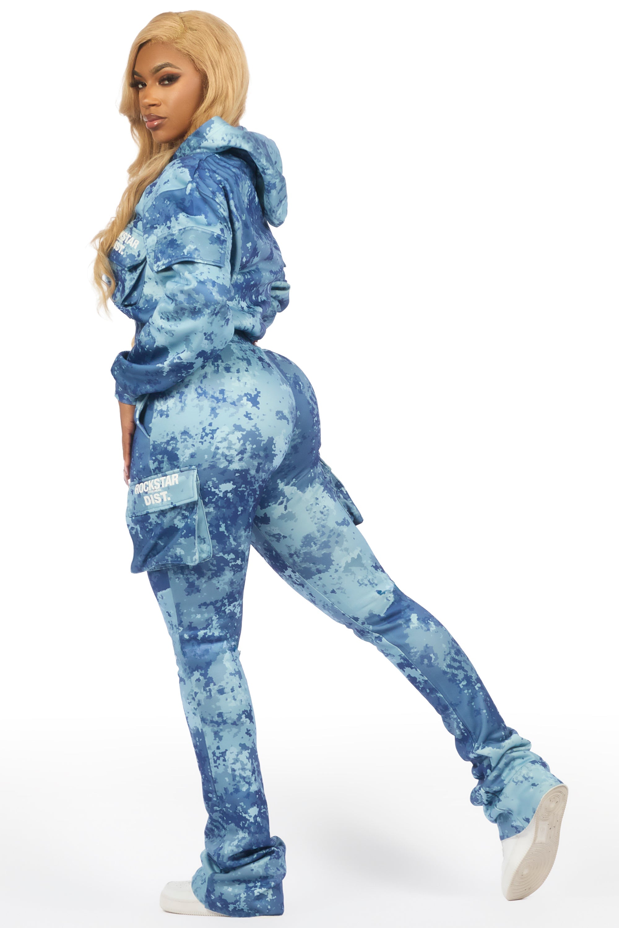 Tehjena Blue Digital Camo Stacked Trackset