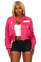 Dontheria Hot Pink Bomber Jacket