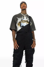 Alfie Black Denim Overall