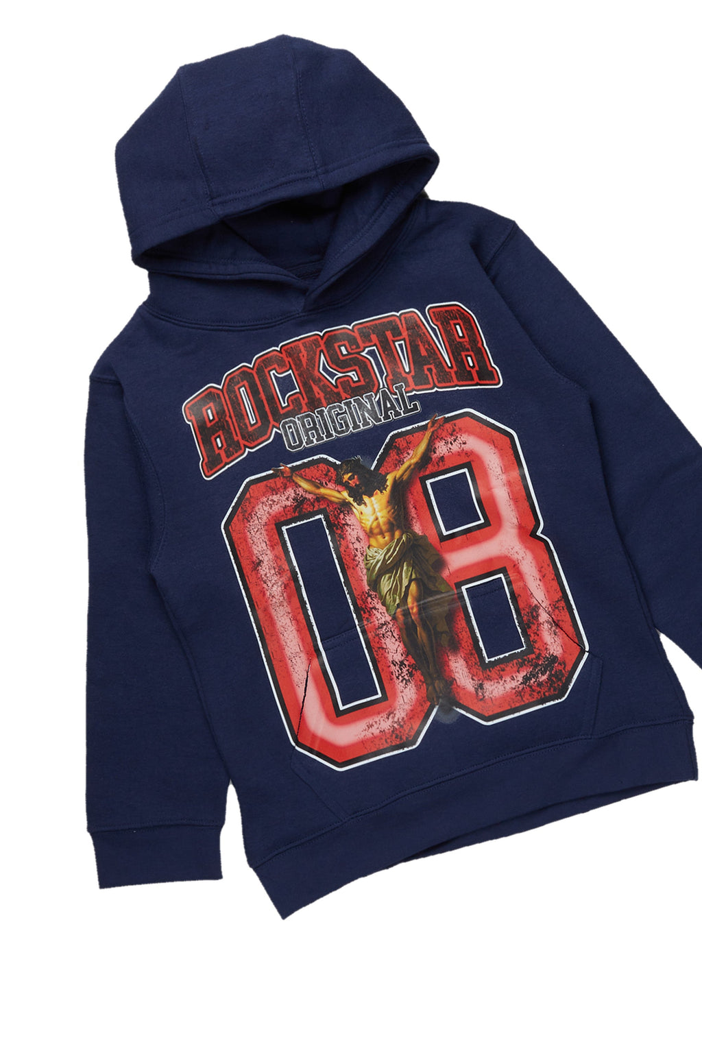 Boys Fields Navy Hoodie/Stack Flare Jean Set