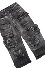 Boys Fields Vintage Grey Hoodie/Baggy Fit Jean Set