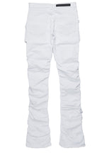Gentry White Stacked Flare Jean