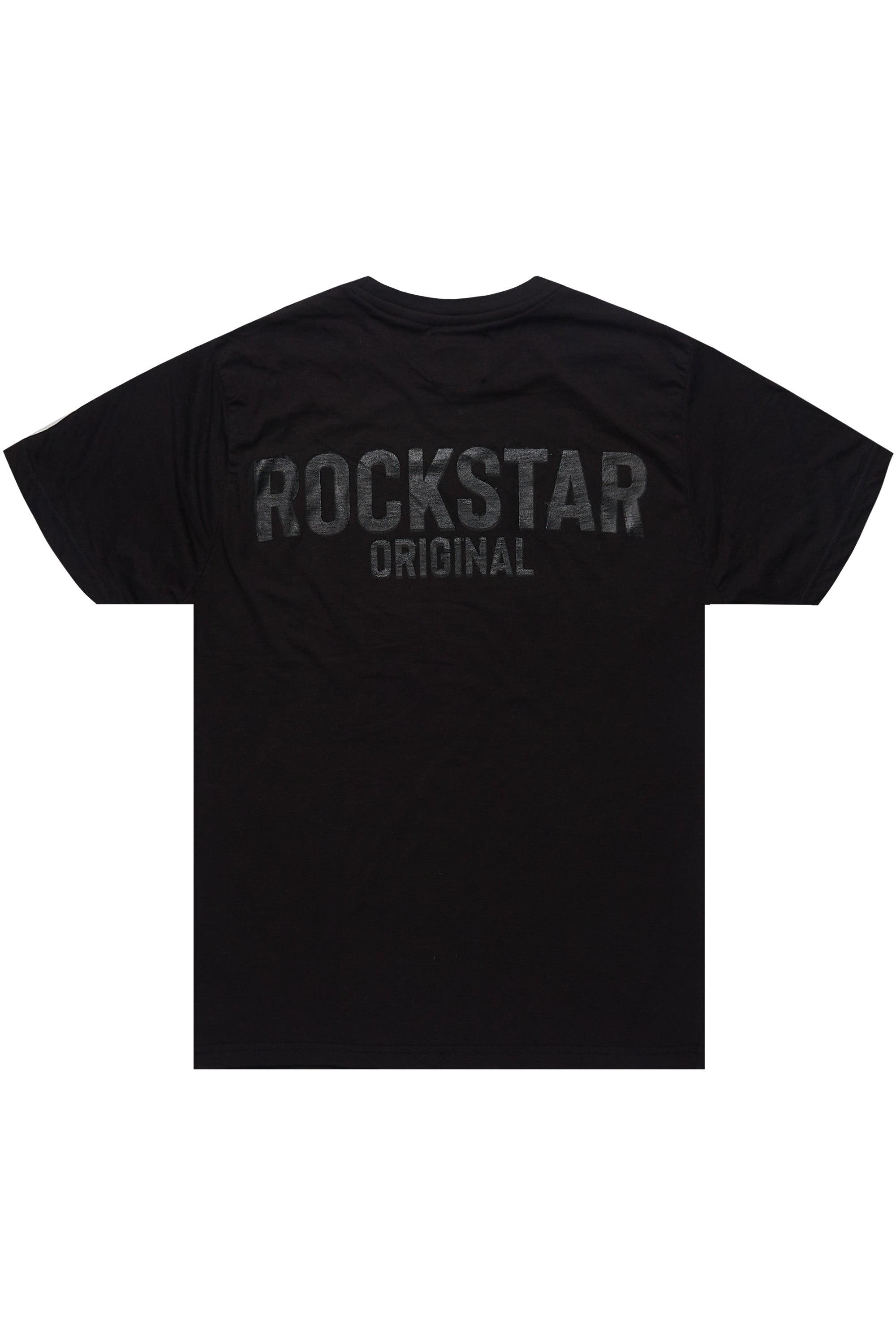 Sana Black Relaxed T-Shirt/Short Set