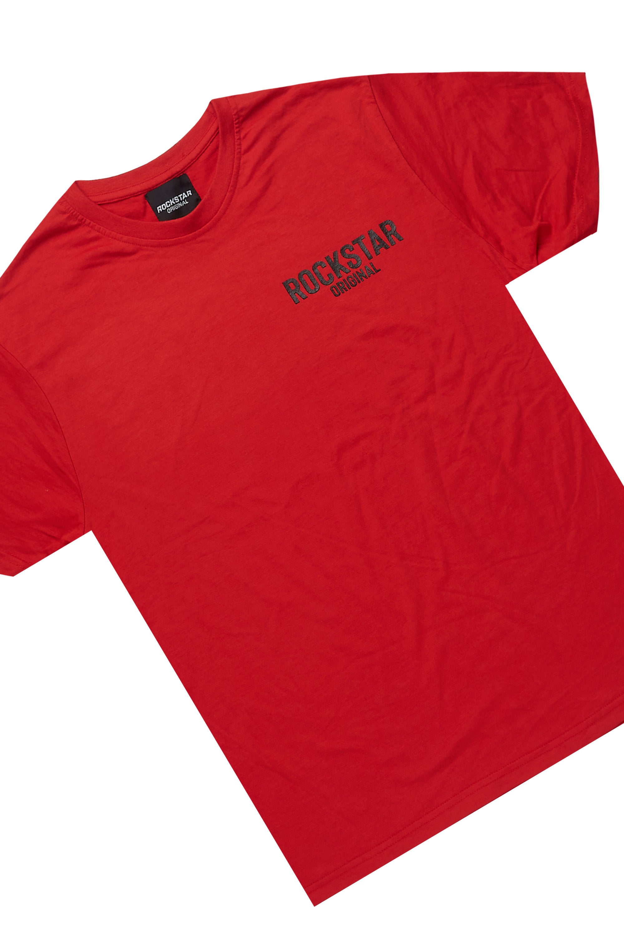 Sana Red Relaxed T-Shirt/Short Set