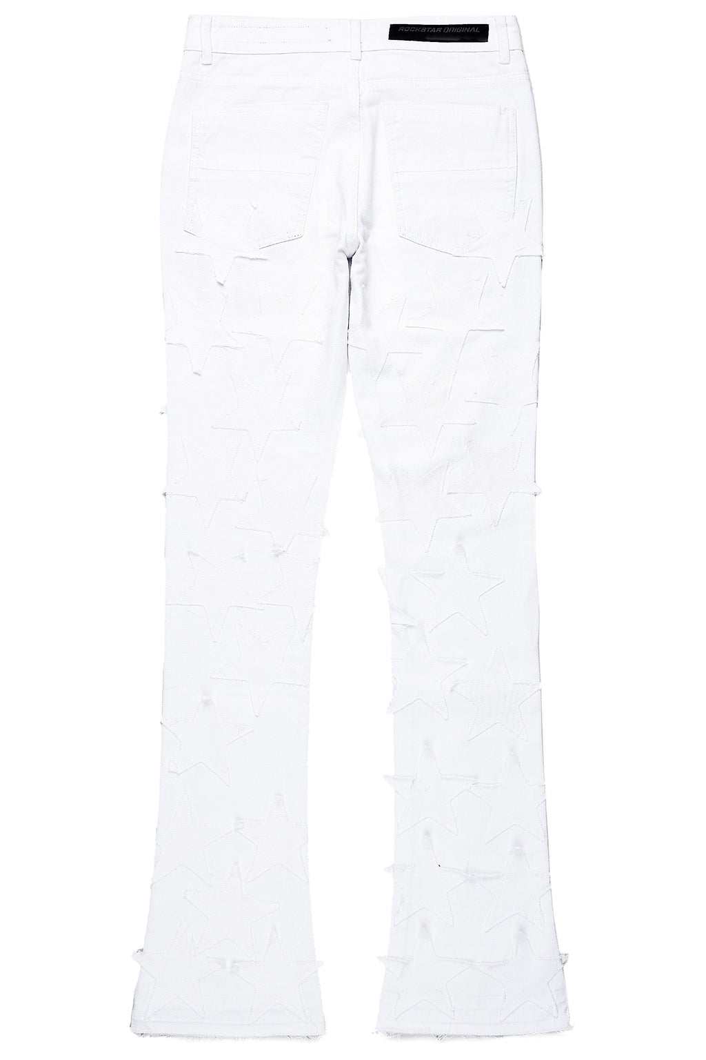 StarLane White Stacked Flare Jean