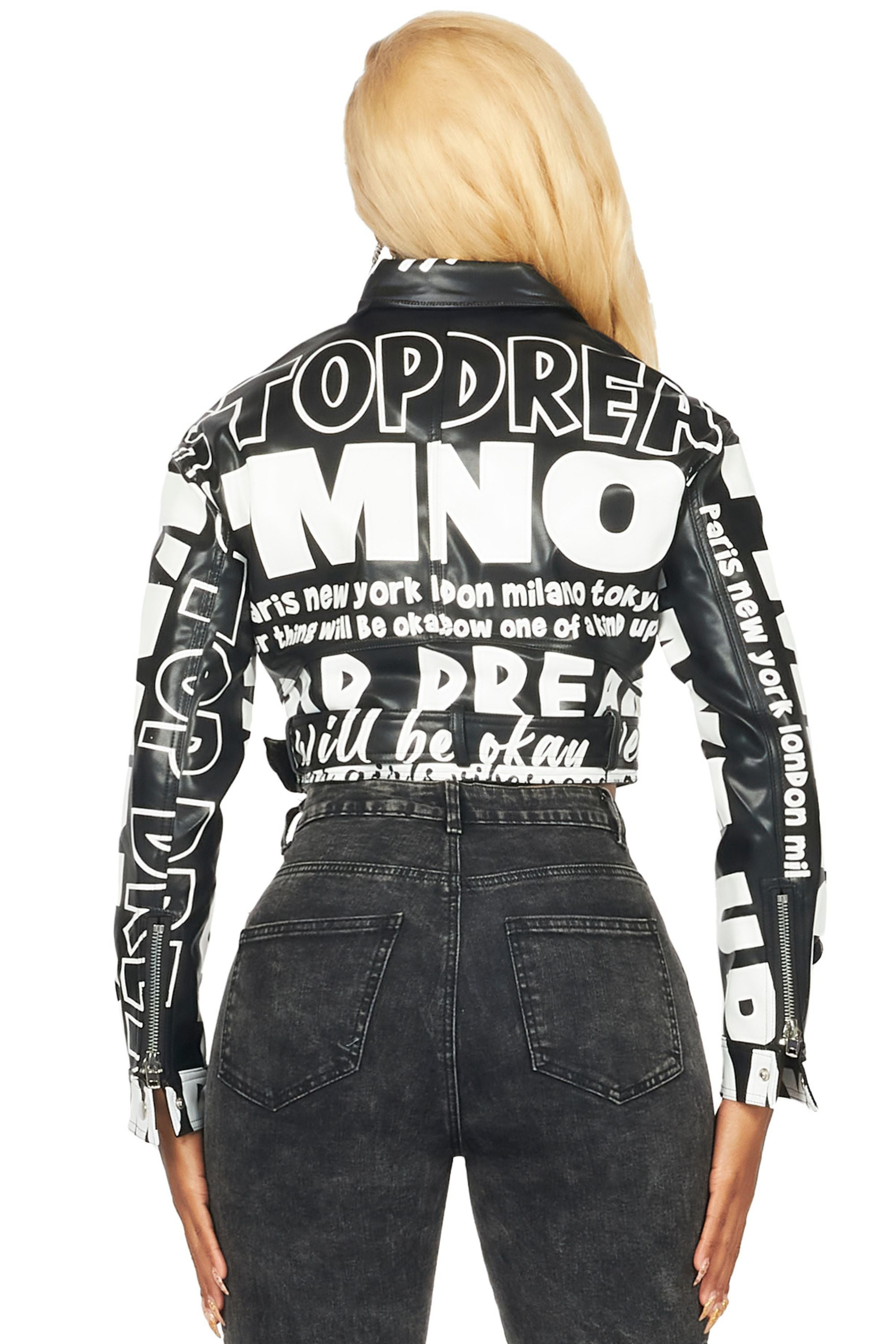 Dareece Black Faux Leather Jacket