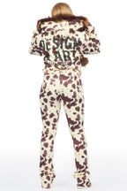 Benita Cow Print Super Stacked Trackset