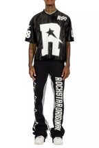 RSO 8 Black T-Shirt/Baggy Stacked Track Set