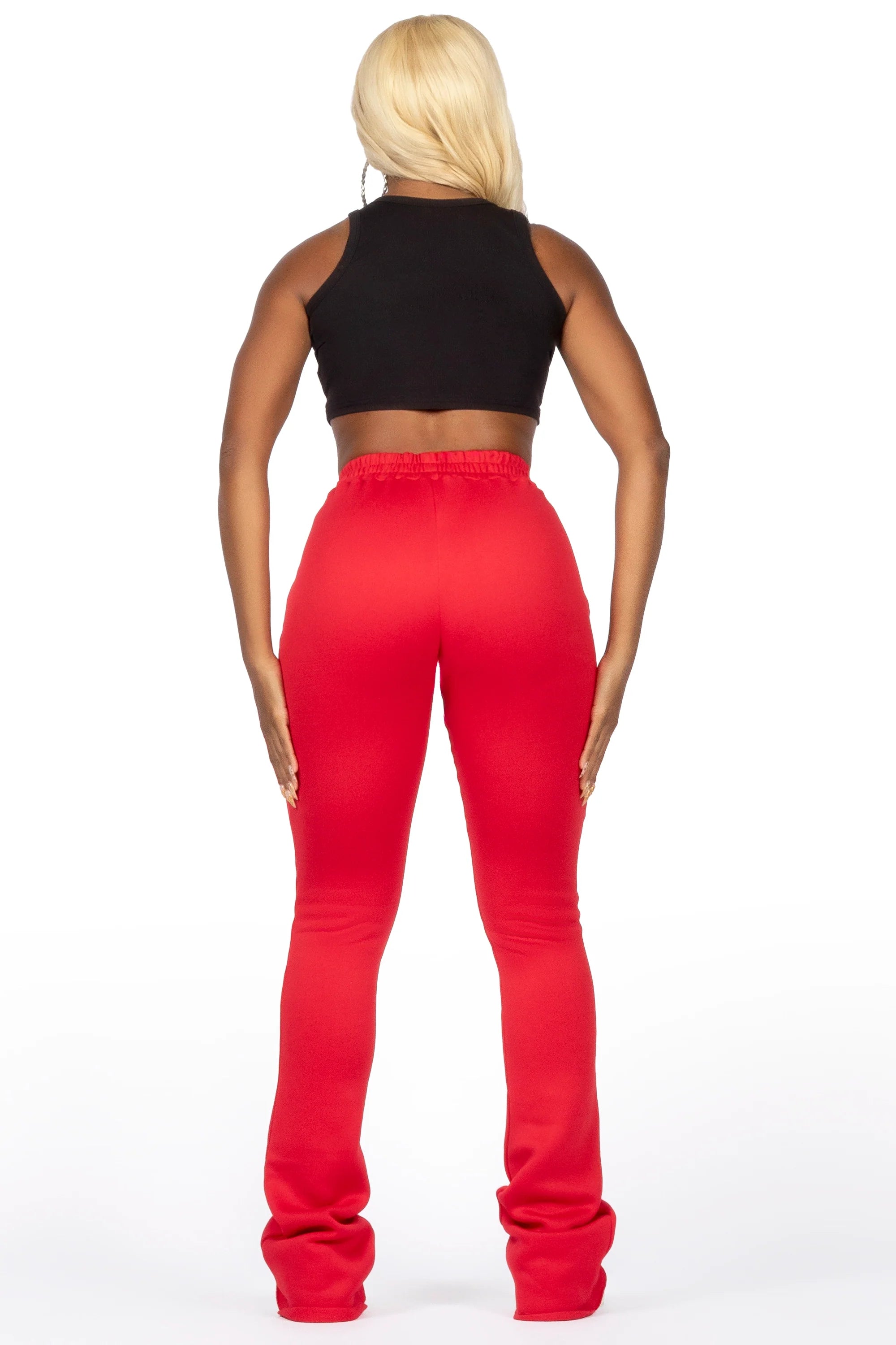 Juliana Red Super Stacked Track Pant
