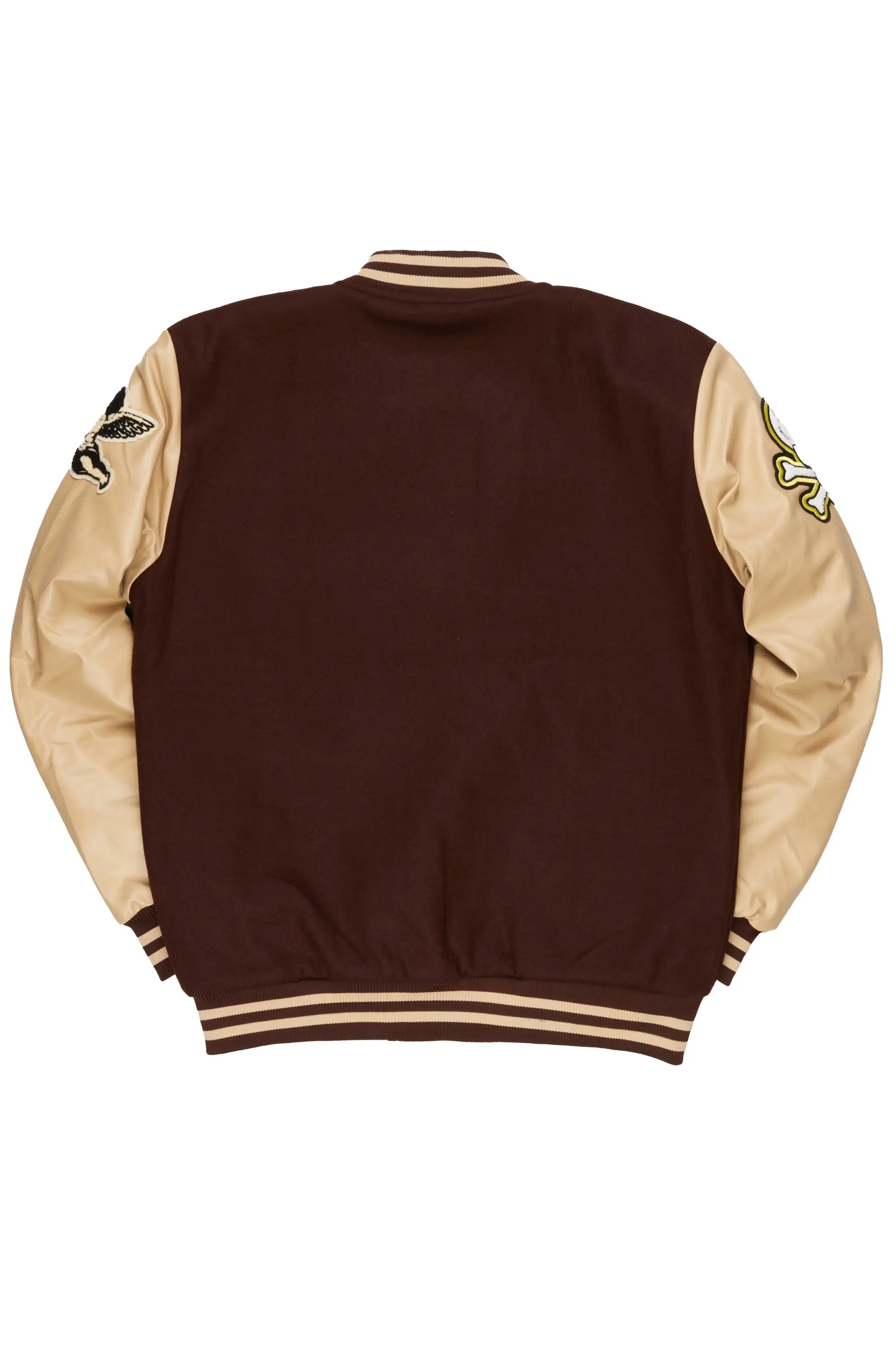 Priya Brown Varsity Jacket