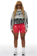 Esha Heather Grey Oversized Hoodie