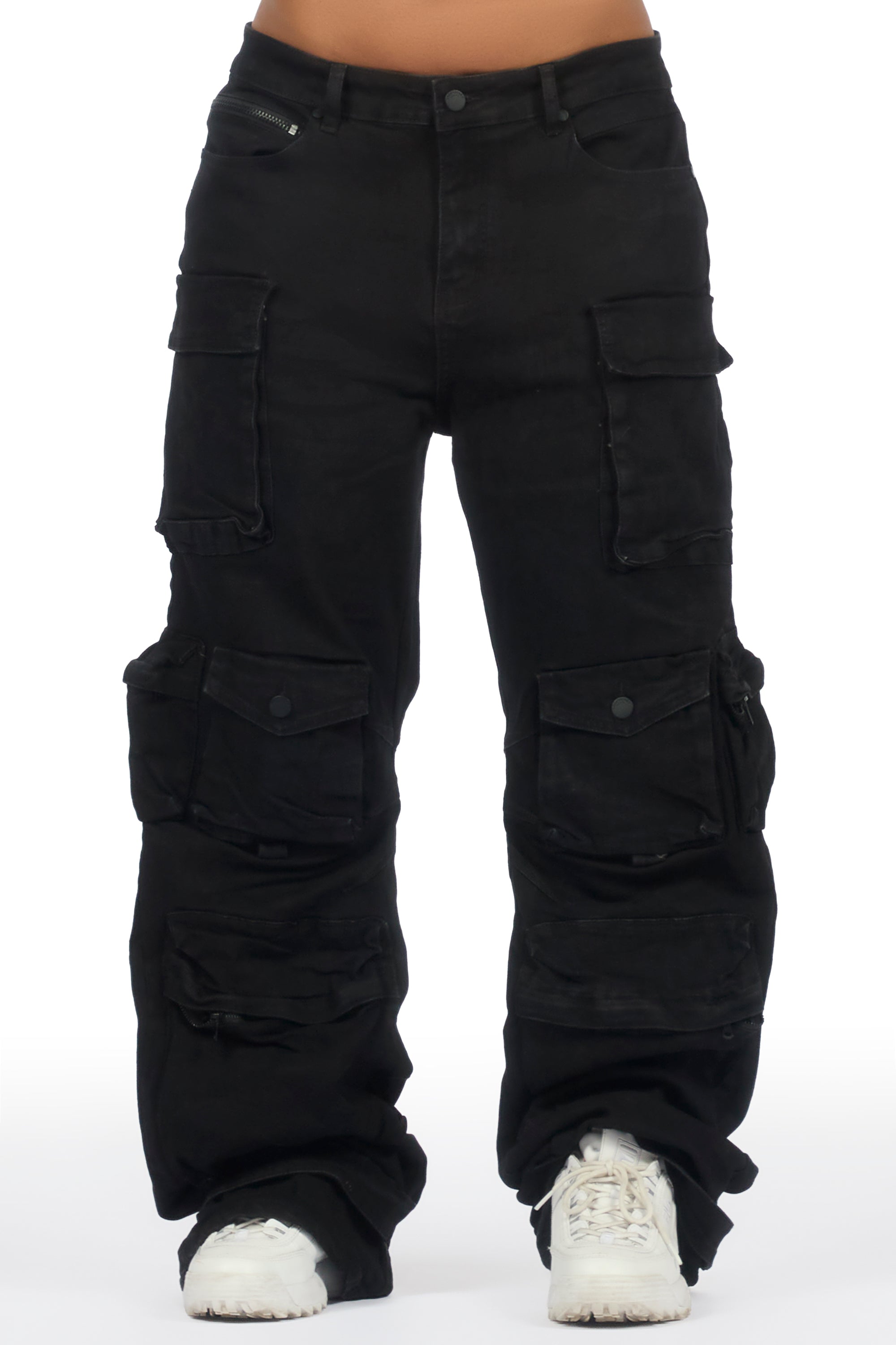 Sequoia Black Baggy Cargo Jean