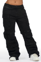 Sequoia Black Baggy Cargo Jean
