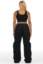 Sequoia Black Baggy Cargo Jean