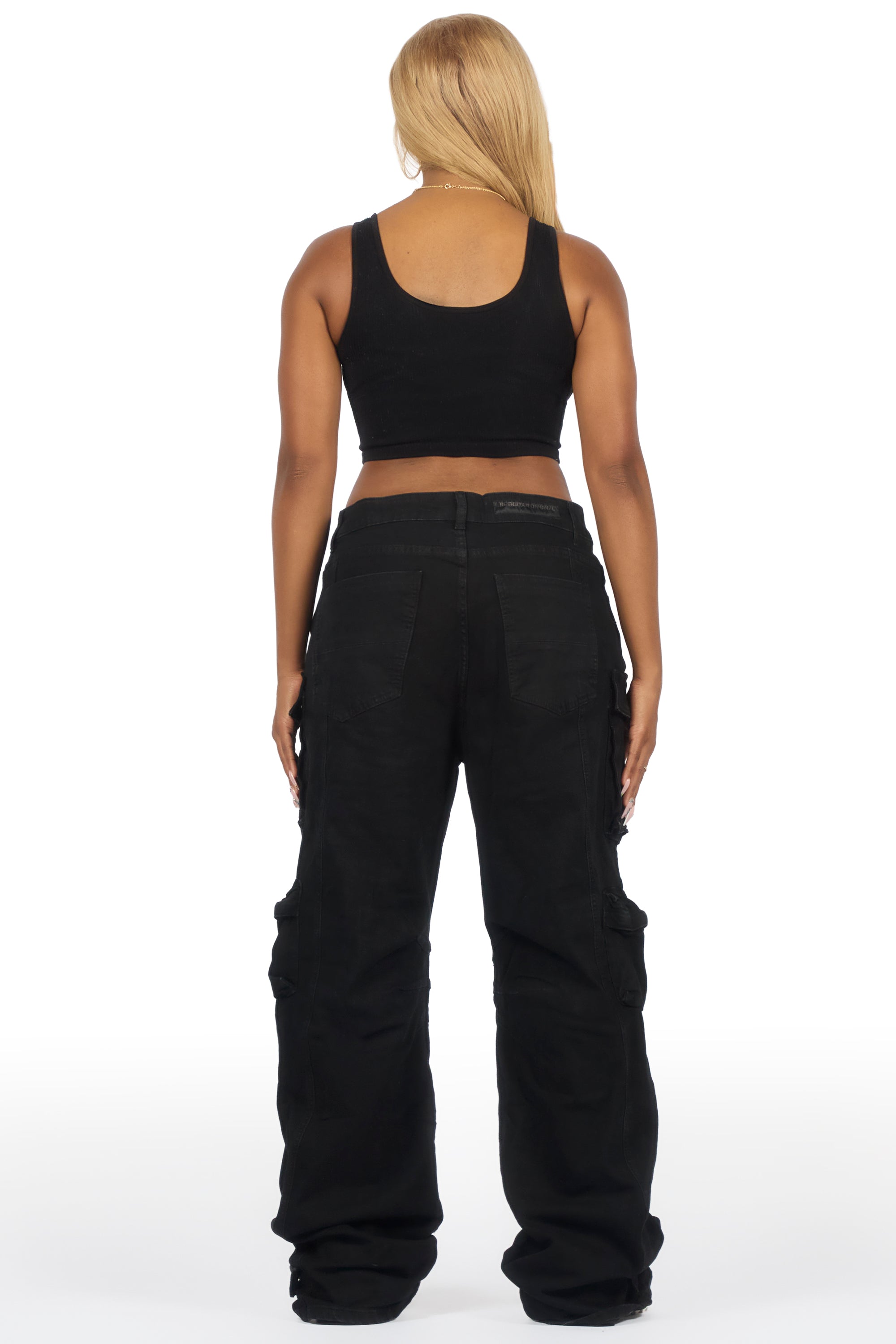 Sequoia Black Baggy Cargo Jean