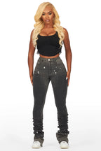 Dajsha Black Super Stacked Jean