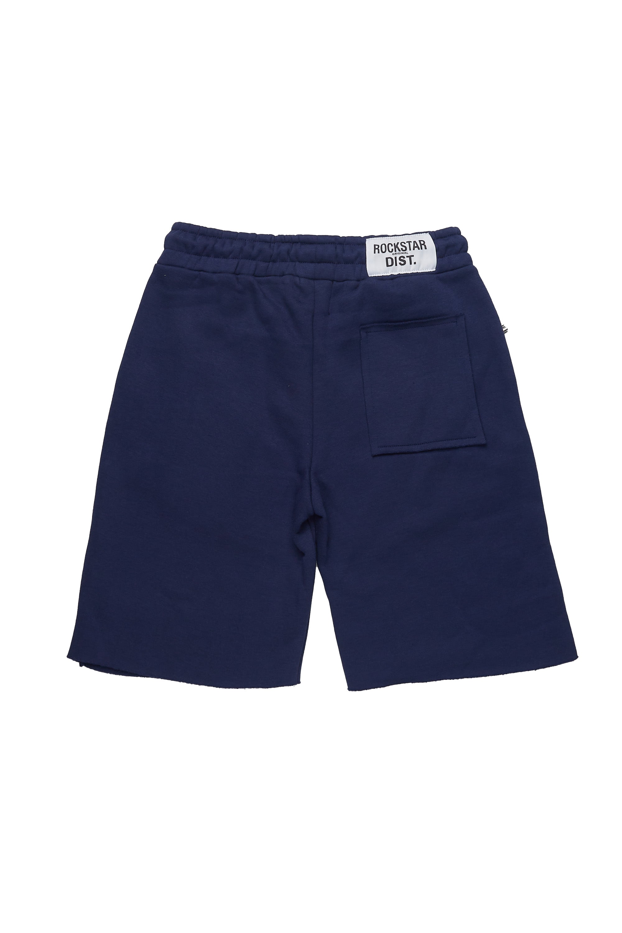 Sana Navy T-Shirt/Raw Edge Short Set