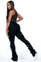 Shondrell Black Painted Super Stacked Jean