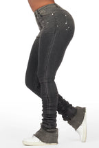 Dajsha Black Super Stacked Jean