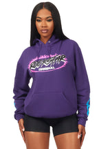 Aviana Purple Oversized Hoodie