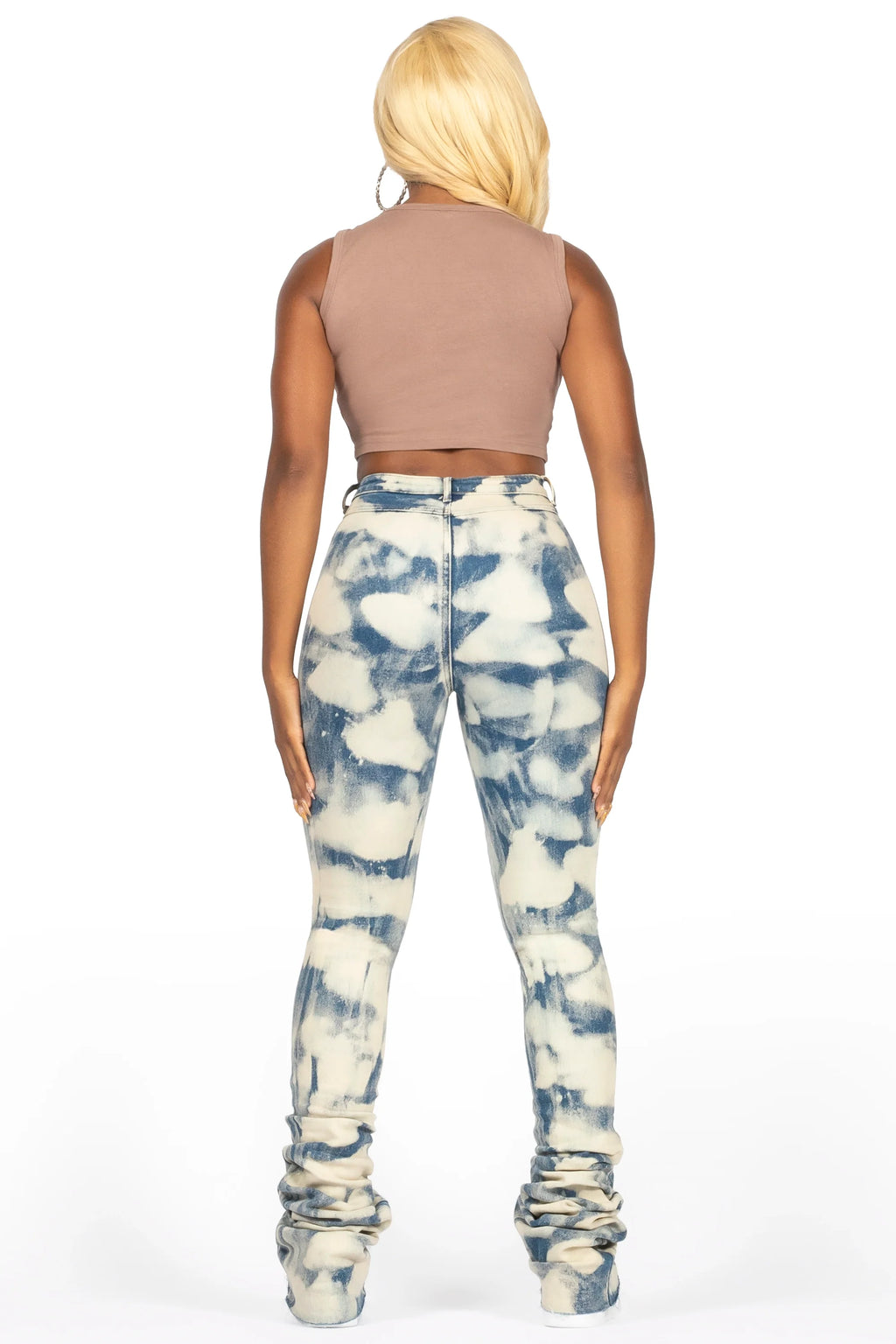 Dajsha Dirty Bleach Wash Super Stacked Jean