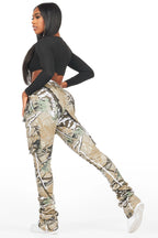 Noor Tree Camo Cargo Super Stacked Jean