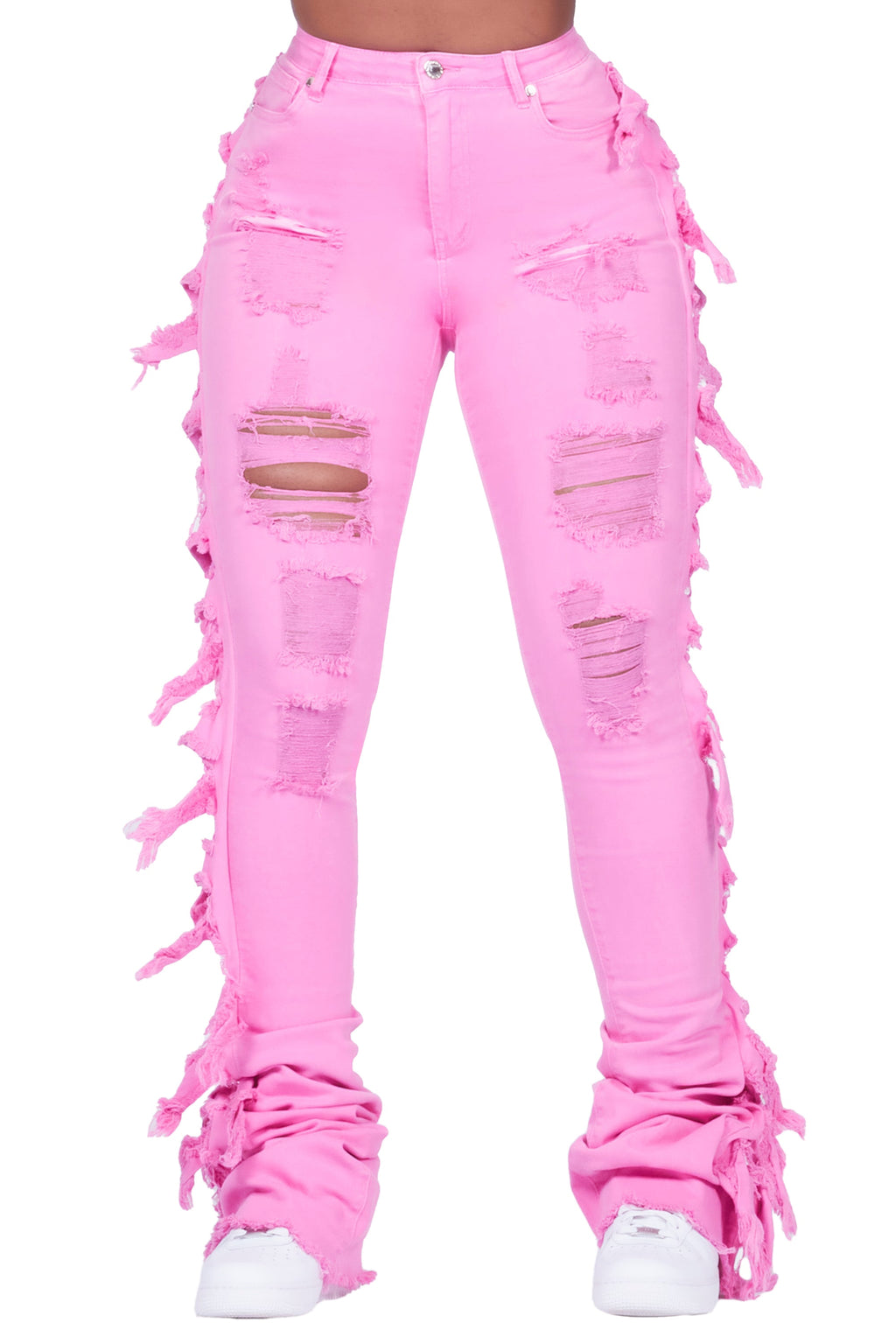 Cataleya Pink Super Stacked Jean