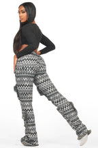 Mikaia Black Tapestry Stacked Pant