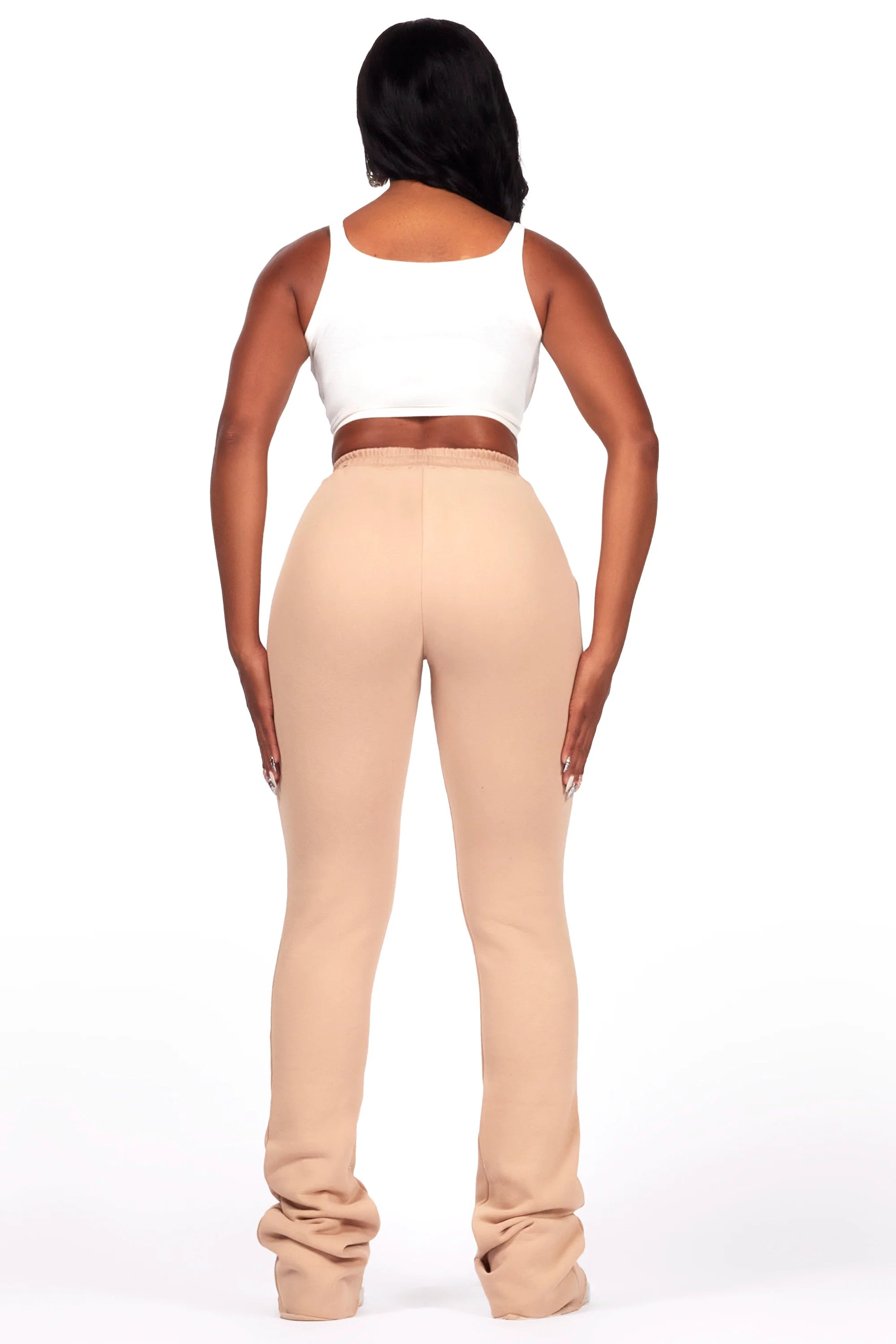 Jacoya Beige Super Stacked Track Pant