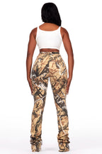Catrina Tree Camo Super Stacked Jean