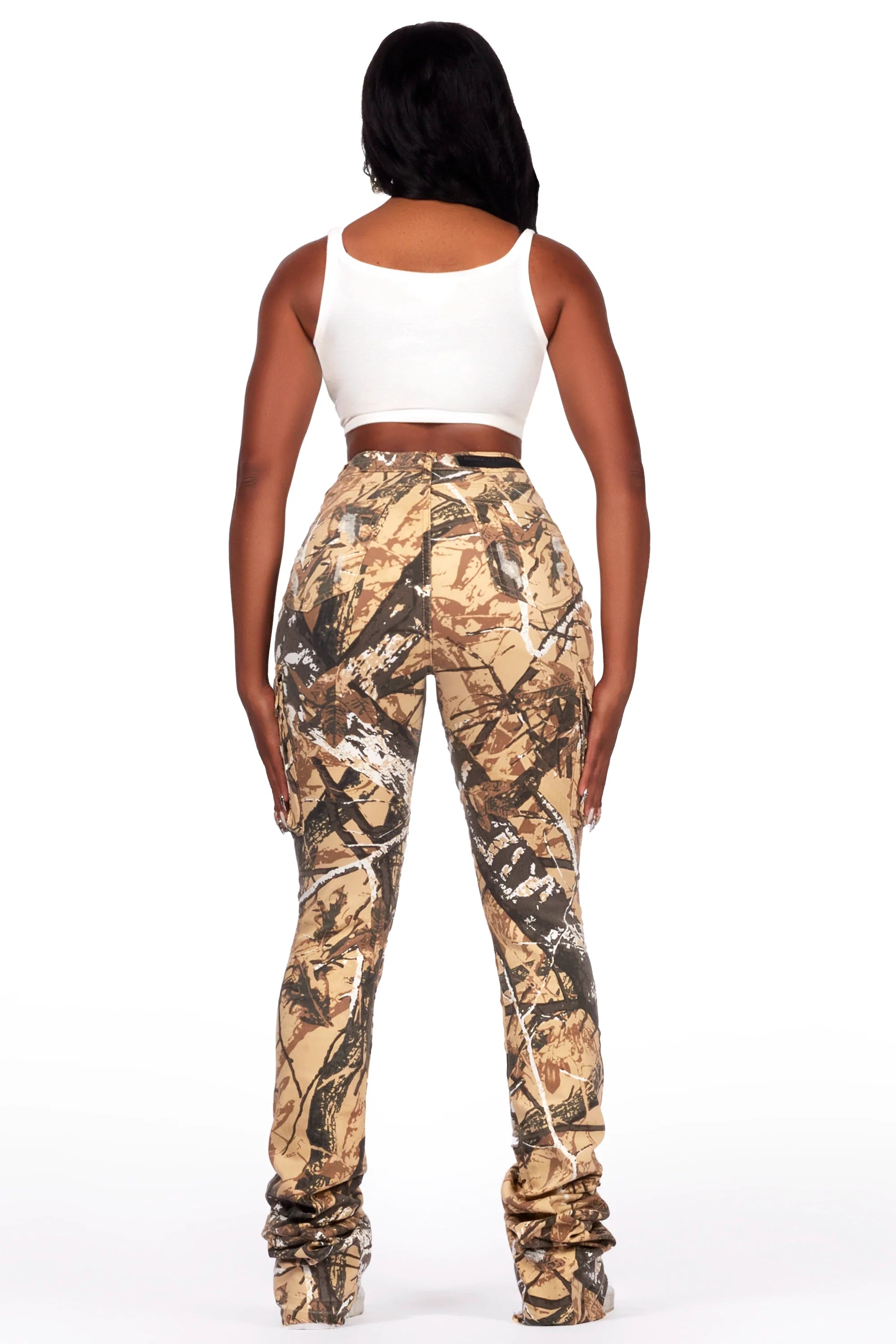 Catrina Tree Camo Super Stacked Jean